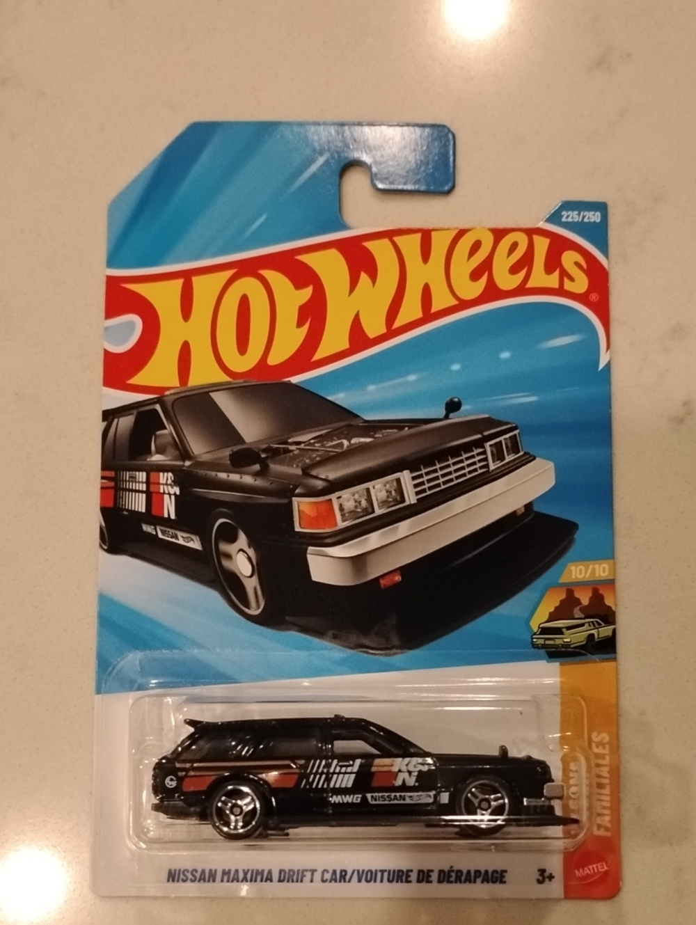 Mattel Hot Wheels Black & White Nissan Maxima Drift Car Toy
